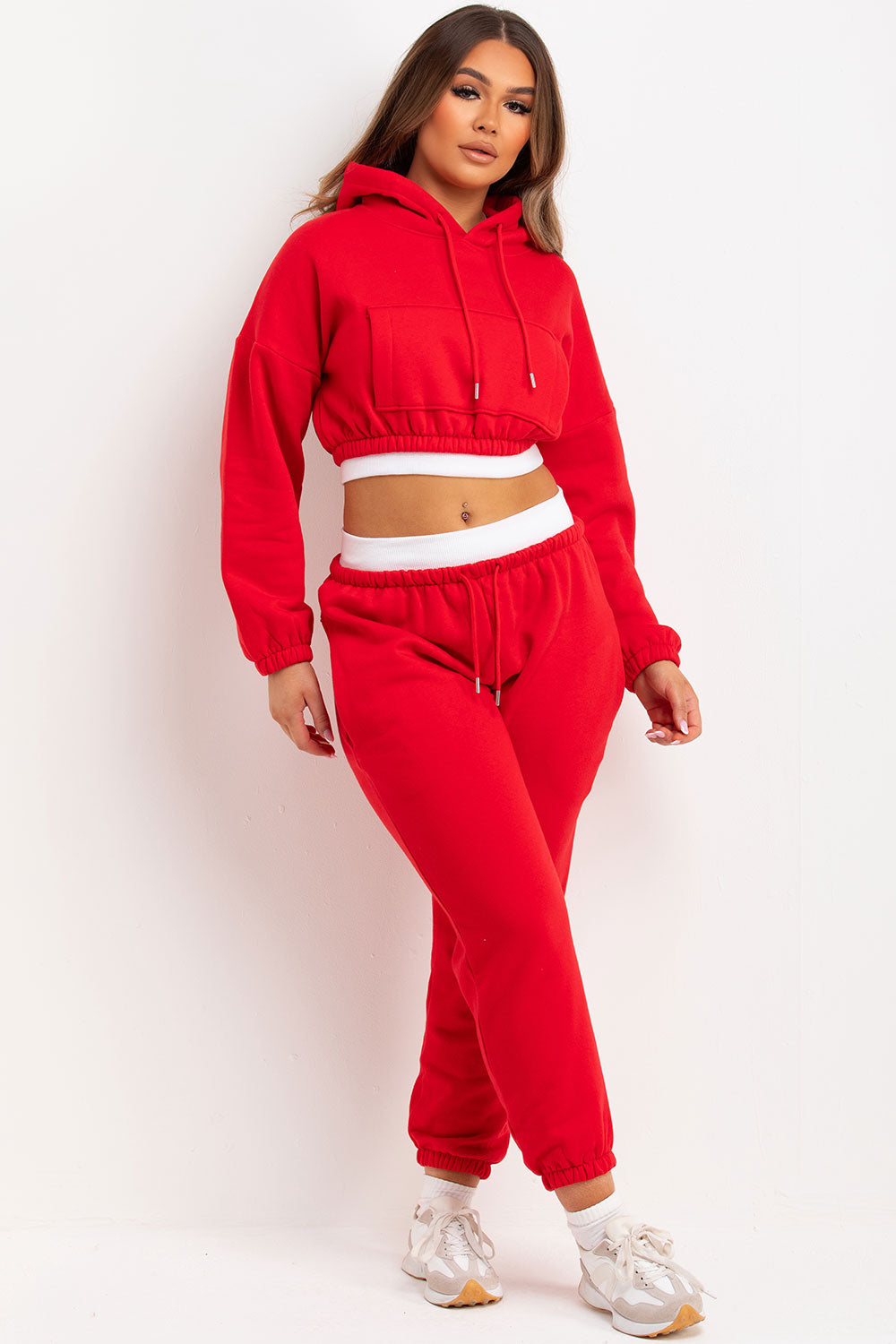 womens crop tracksuit tiktok