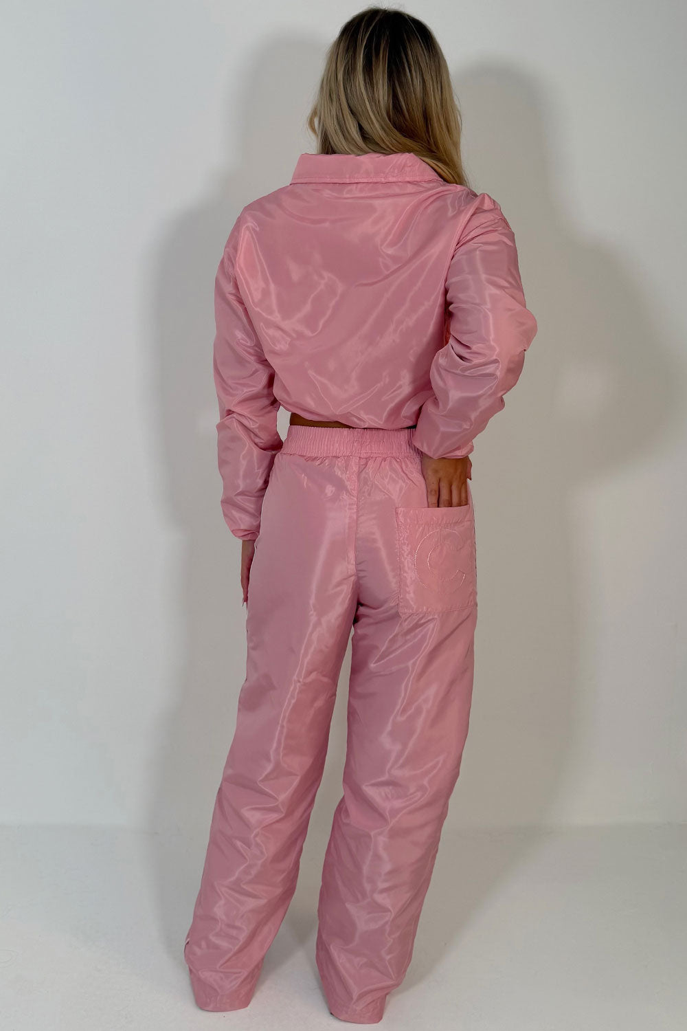 womens summer tracksuit track trouser and light weight jacket two piece matching set styledup