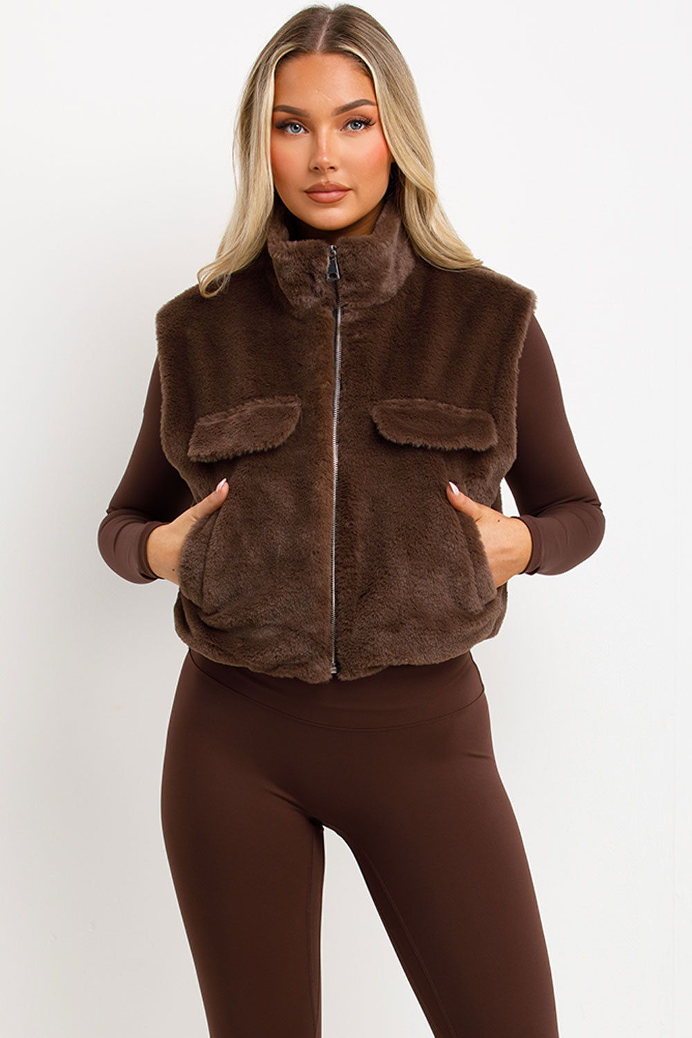 styledup teddy gilet for womens
