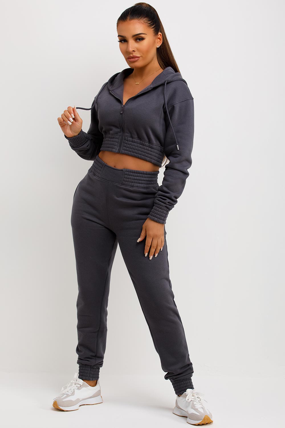 womens crop zip up tracksuit tiktok