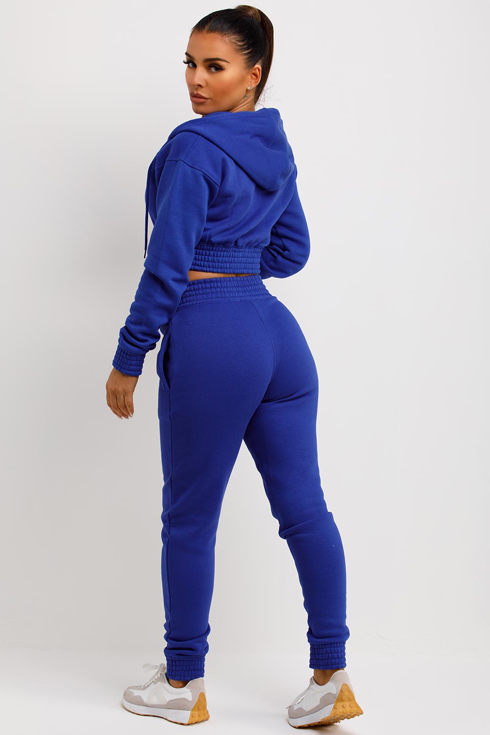 cropped tracksuit with zip front