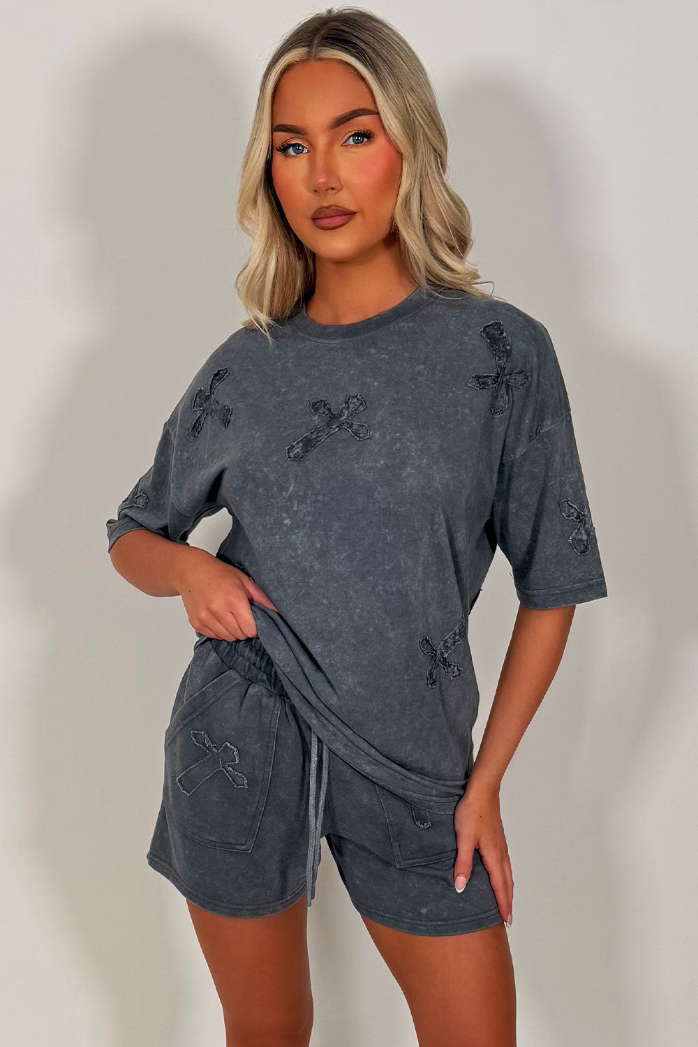 womens shorts and t shirt set airport outfit uk styledup