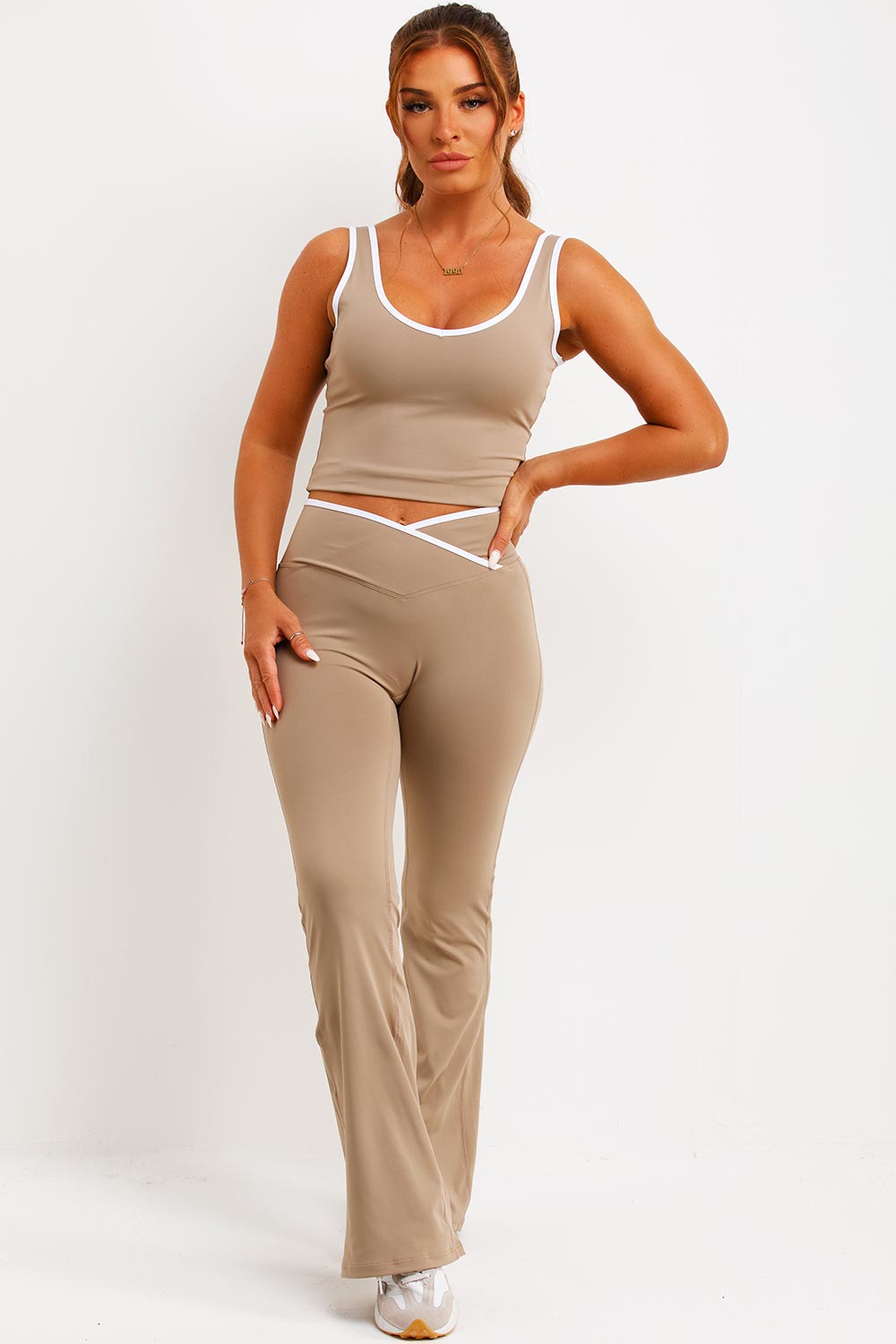 gymshark womens yoga pants and top two piece co ord set styledup