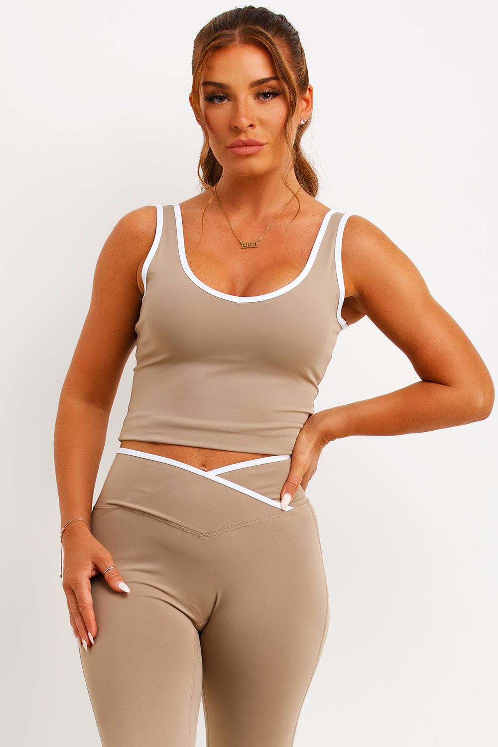 flare yoga pants and top two piece co ord set gymshark womens