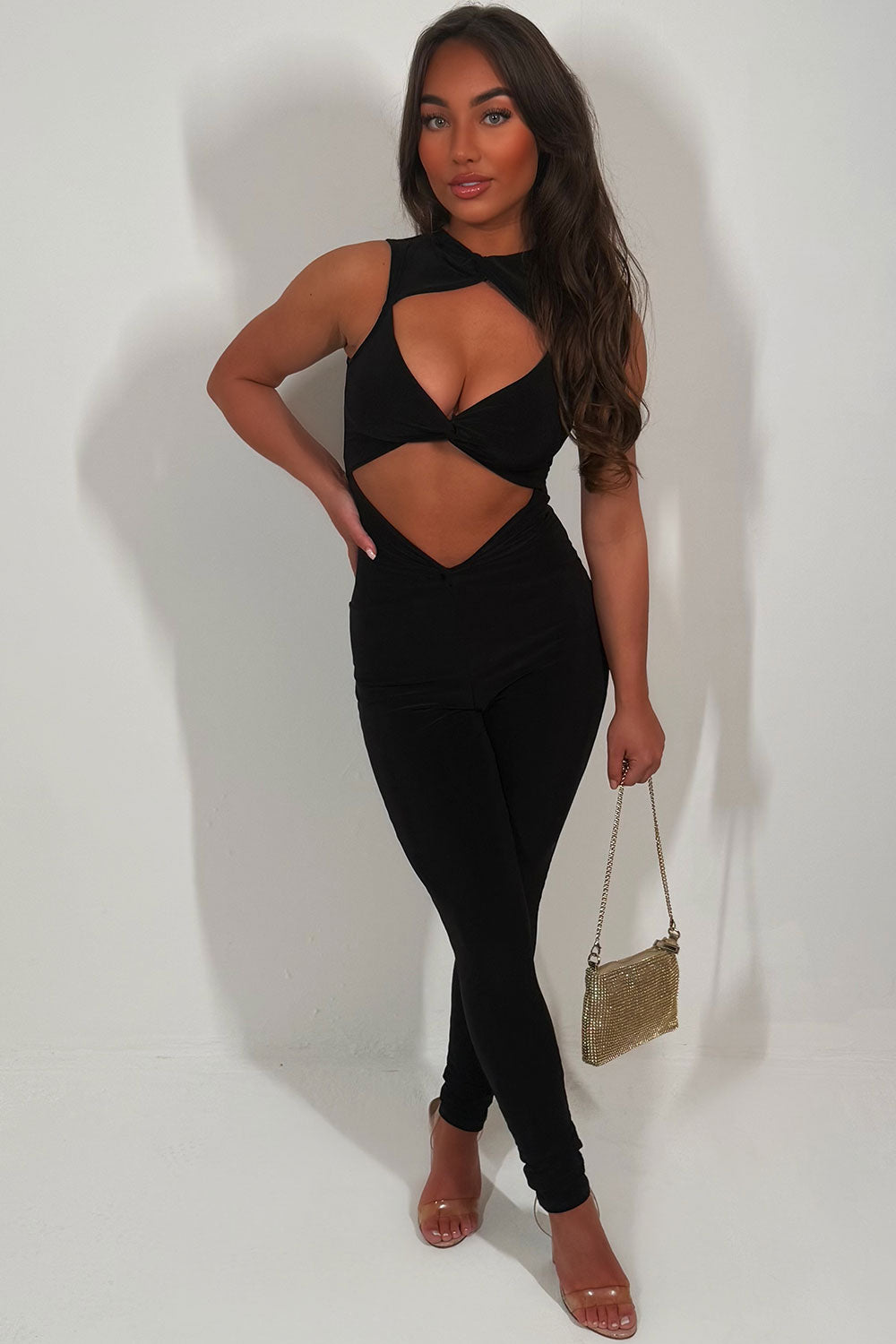 cut out detail jumpsuit going out summer occasion outfit