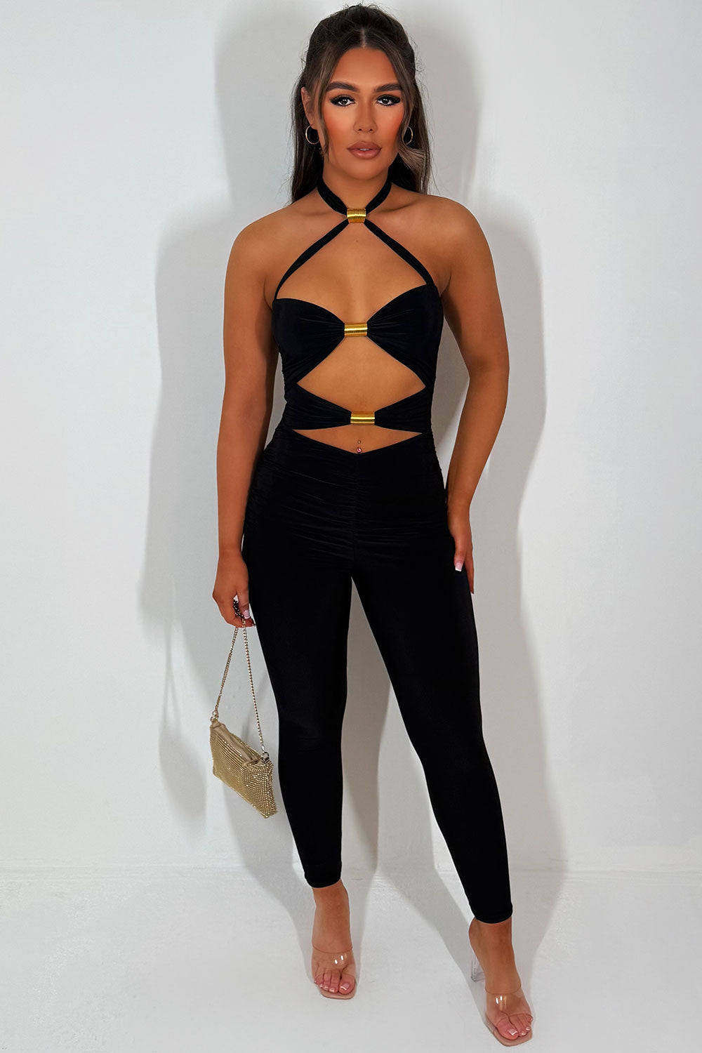 festival jumpsuit with cut out front styledup fashion