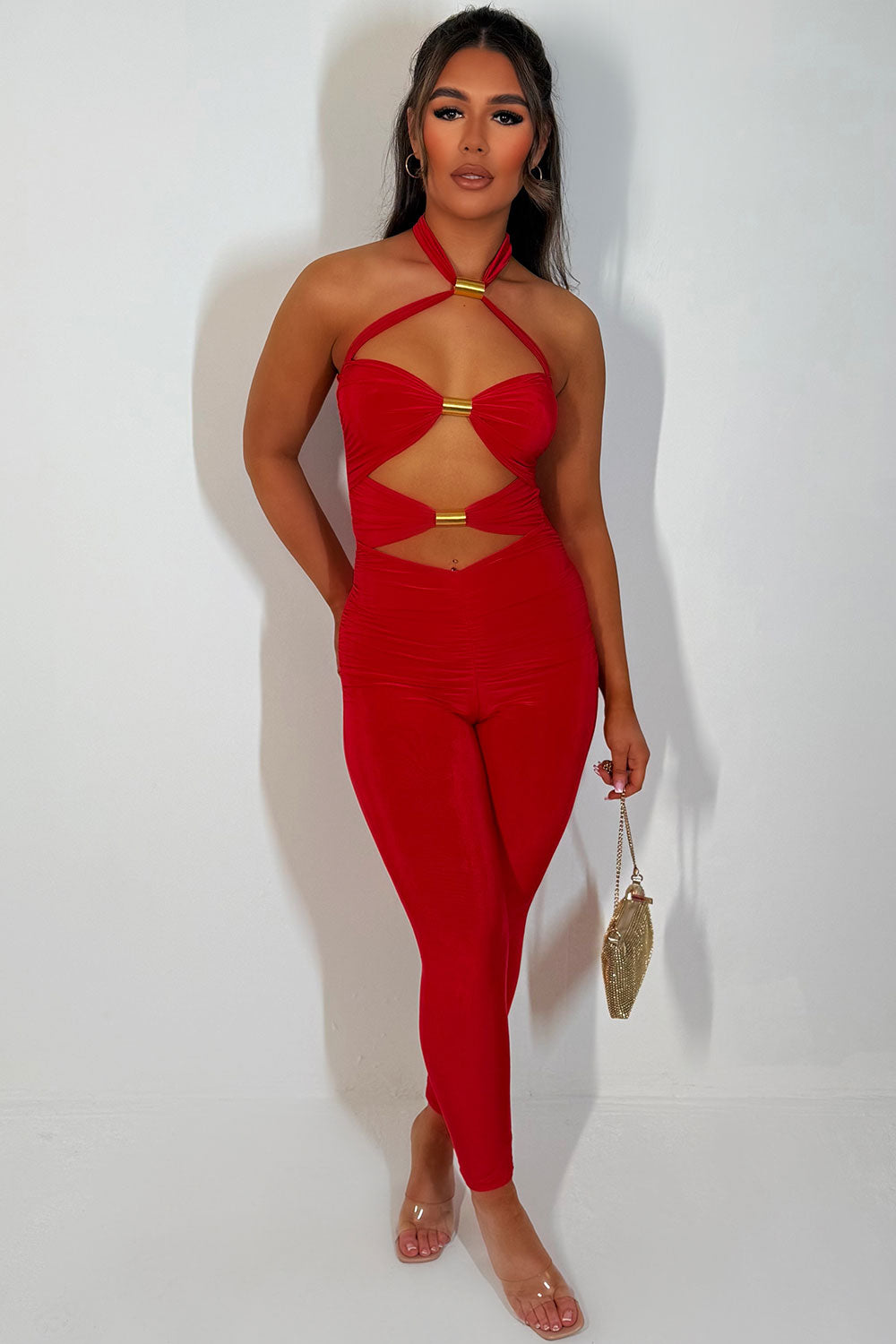 festival jumpsuit with cut out front styledup fashion