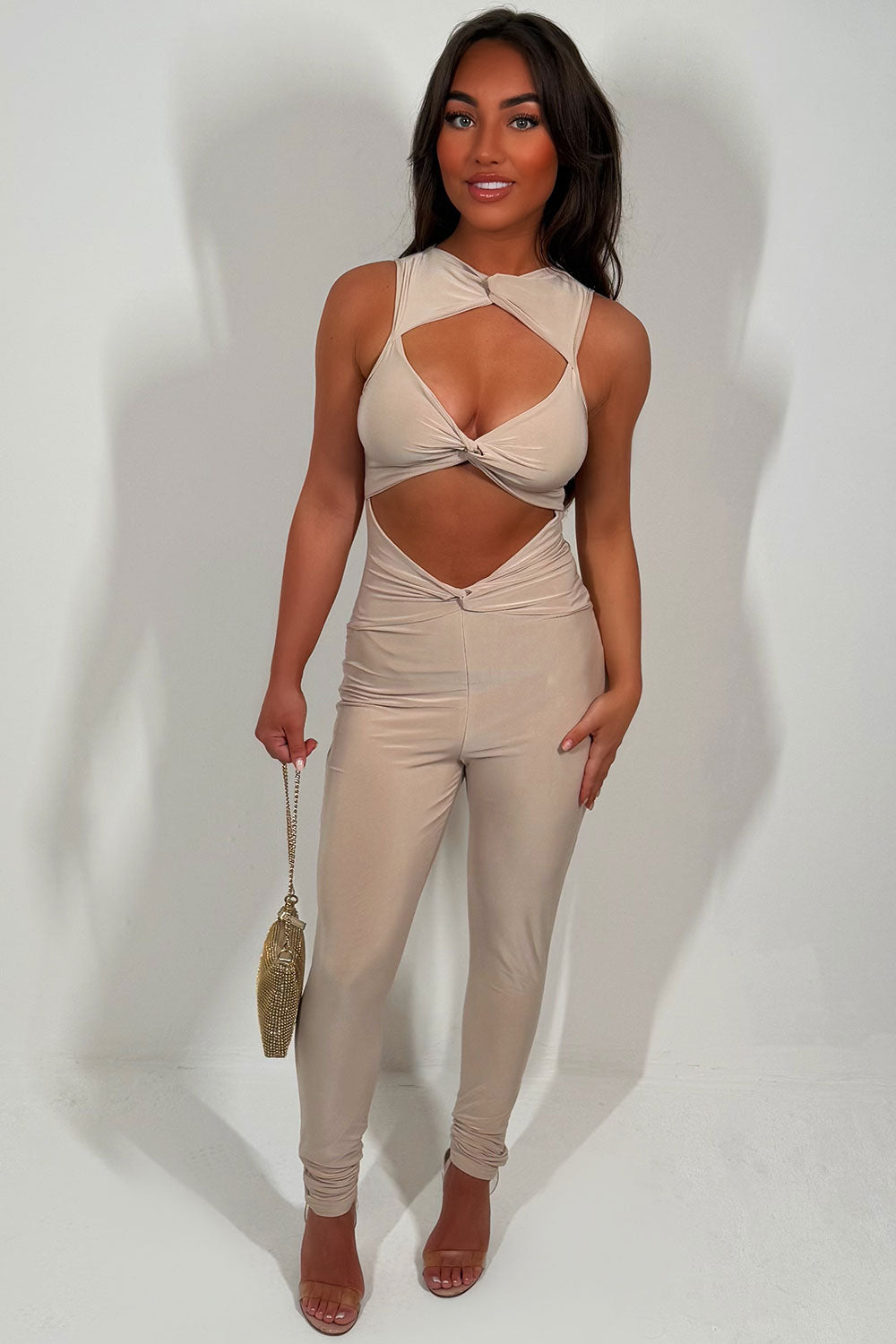 cut out detail jumpsuit occasion races outfit styledup