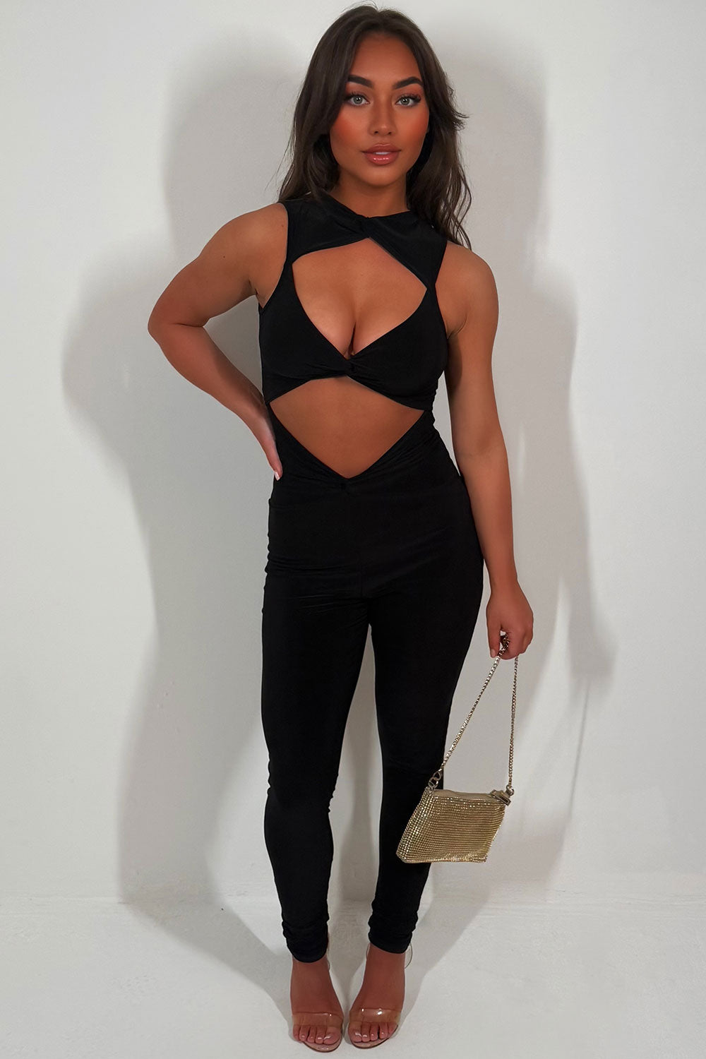 cut out jumpsuit with detail festival outfit