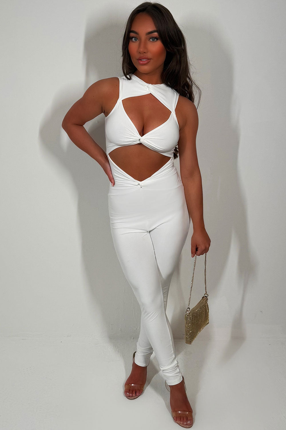 cut out jumpsuit with detail festival outfit