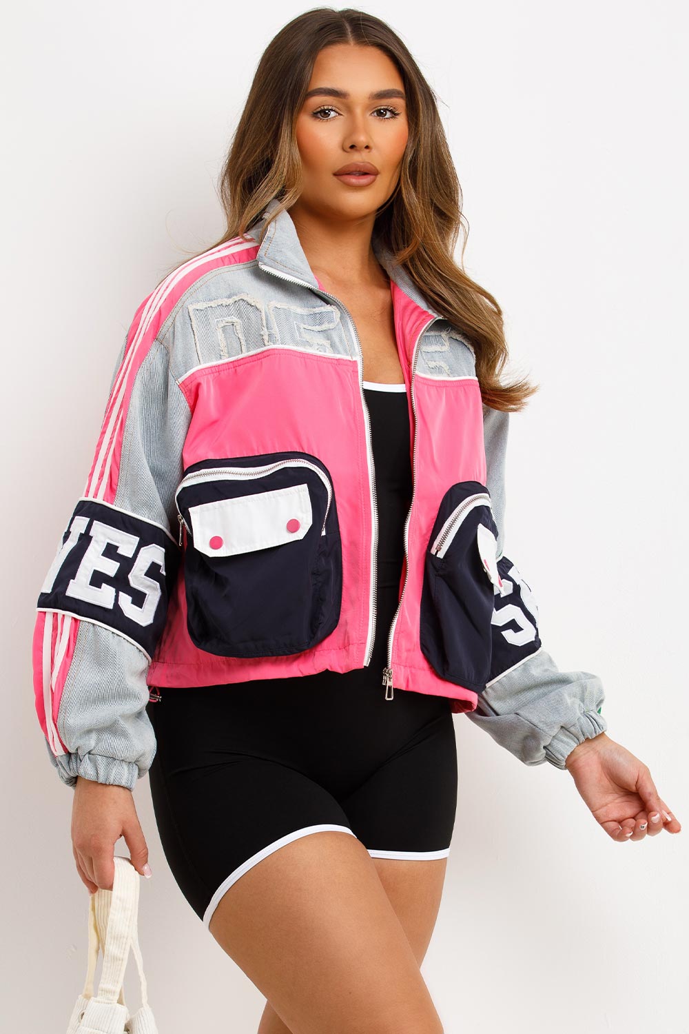 cargo jacket with pockets womens