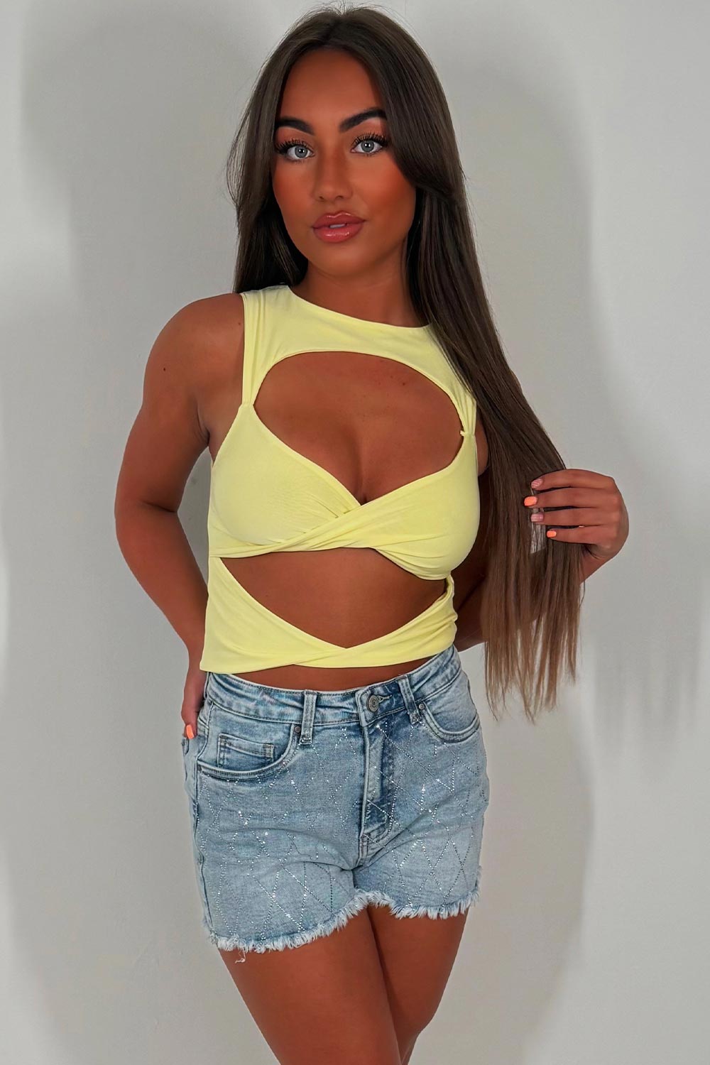 zara womens diamante denim shorts festival holiday clothes for womens