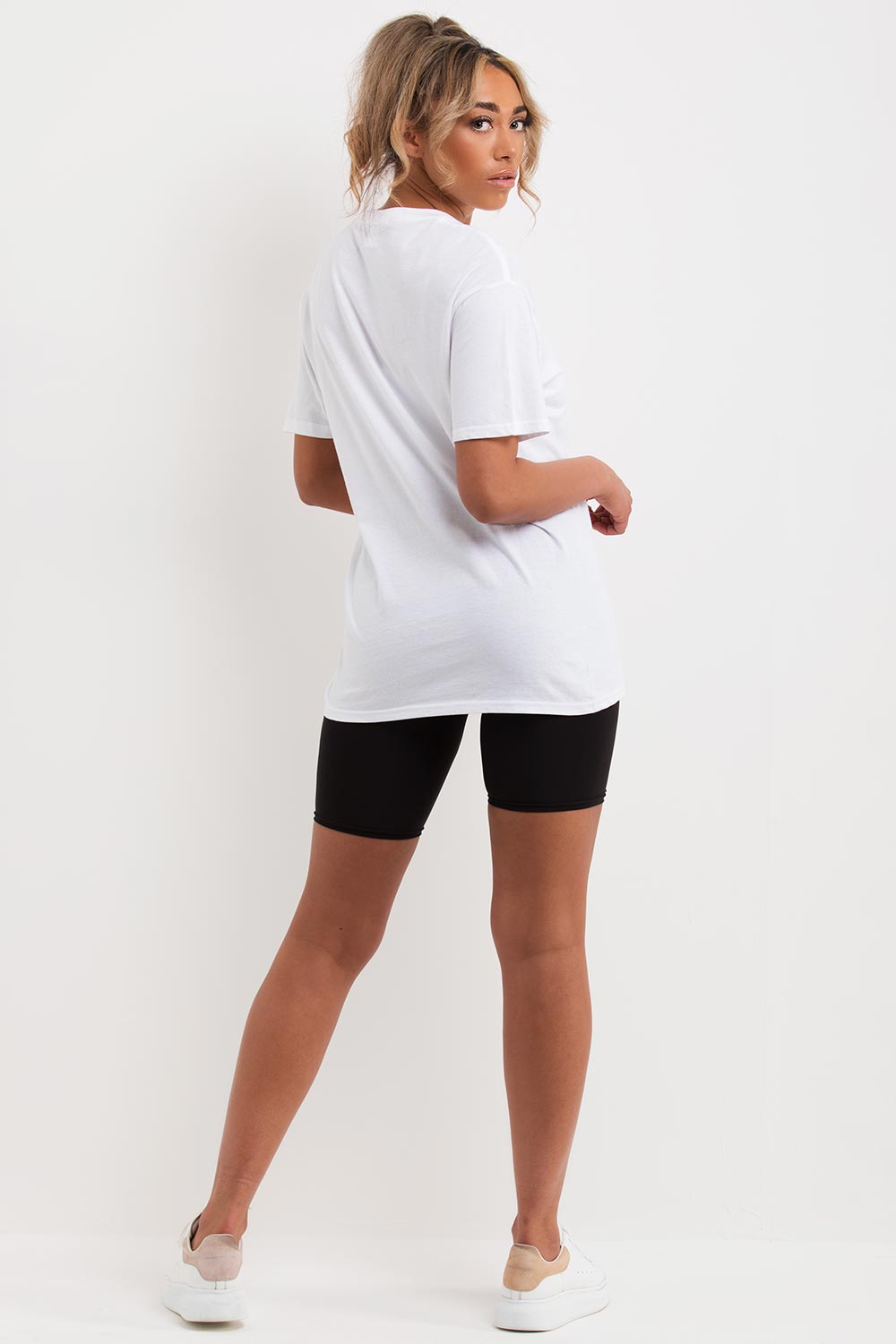 womens diamante teddy bear t shirt white