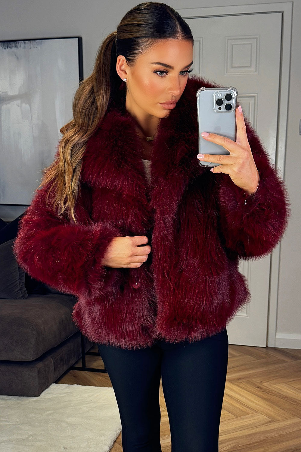 faux fur plush jacket river island uk