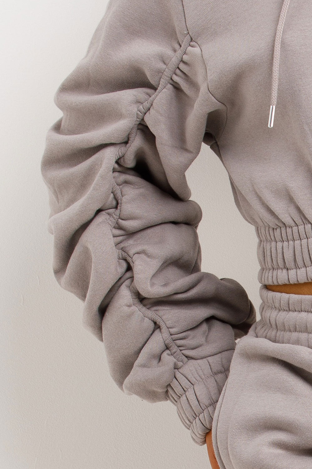 ruched crop zip hoodie and short tracksuit summer lounge set for womens