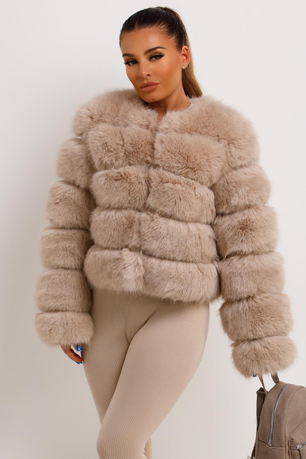 real fur bubble coat uk
