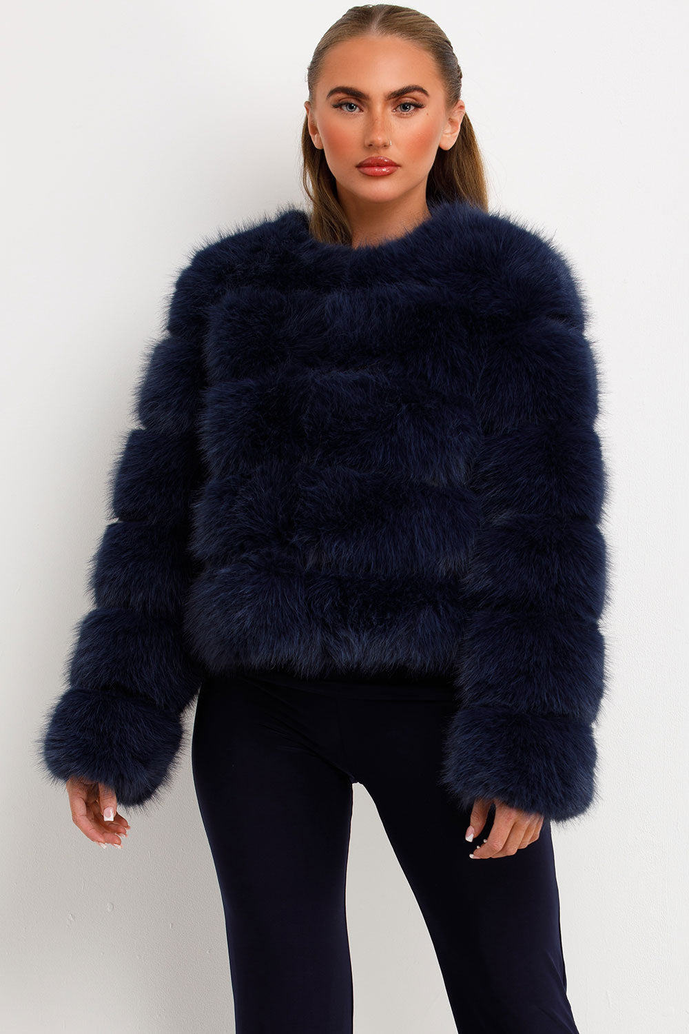 faux fur bubble jacket styledup