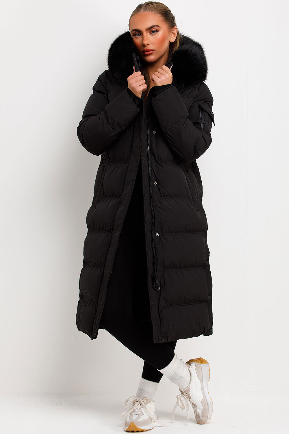 padded coat longline womens outerwear