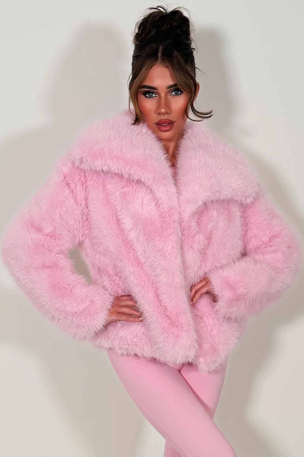 zara womens fur jacket with collars