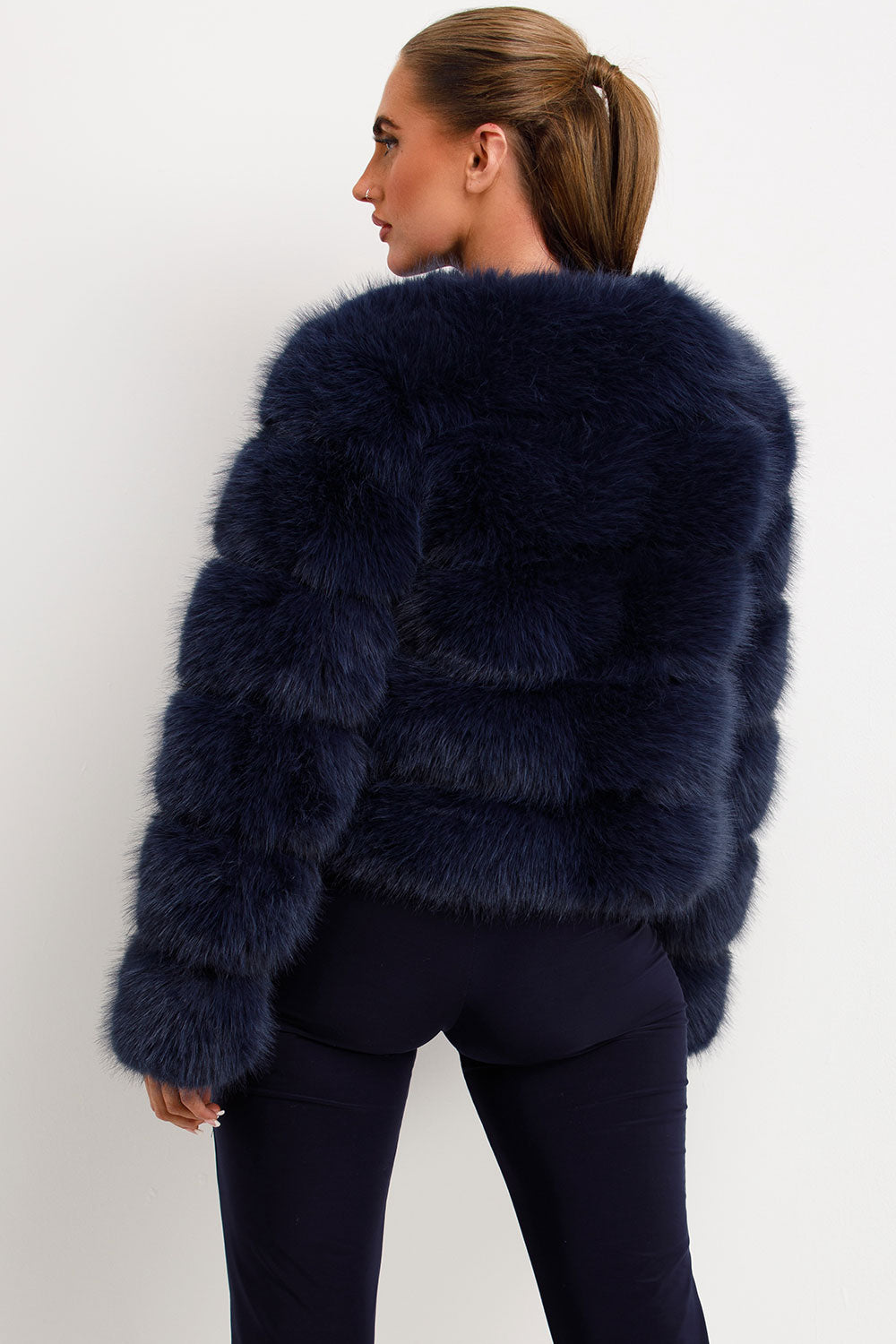 faux fur bubble coat womens