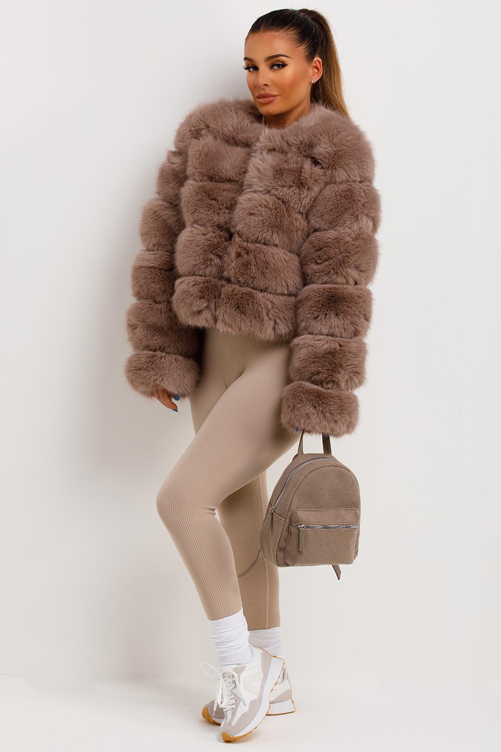 faux fur bubble coat uk