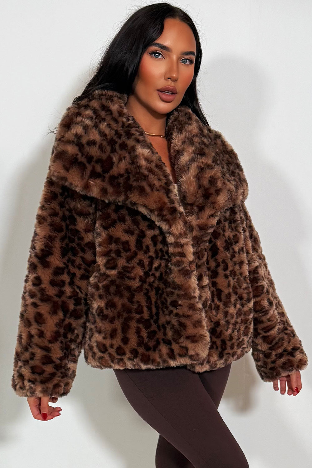 faux fur animal print jacket zara womens
