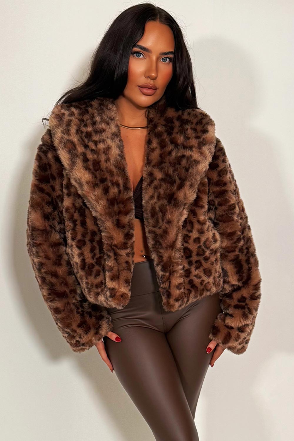 faux fur animal print jacket styled up zara uk