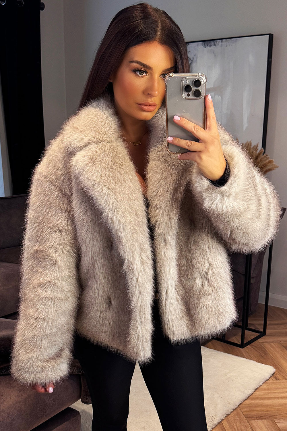 womens fur jacket with collars