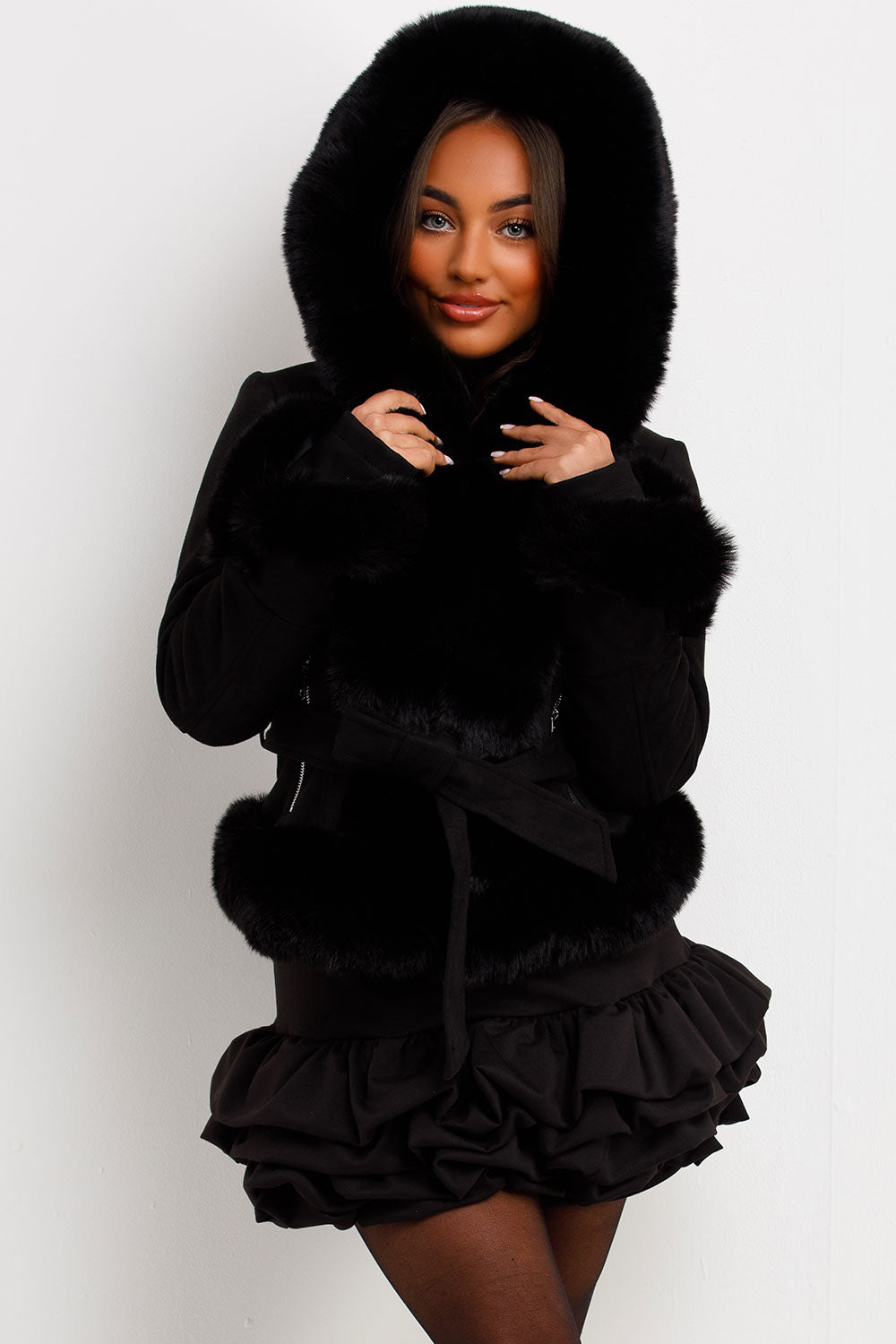 faux fur jacket womens