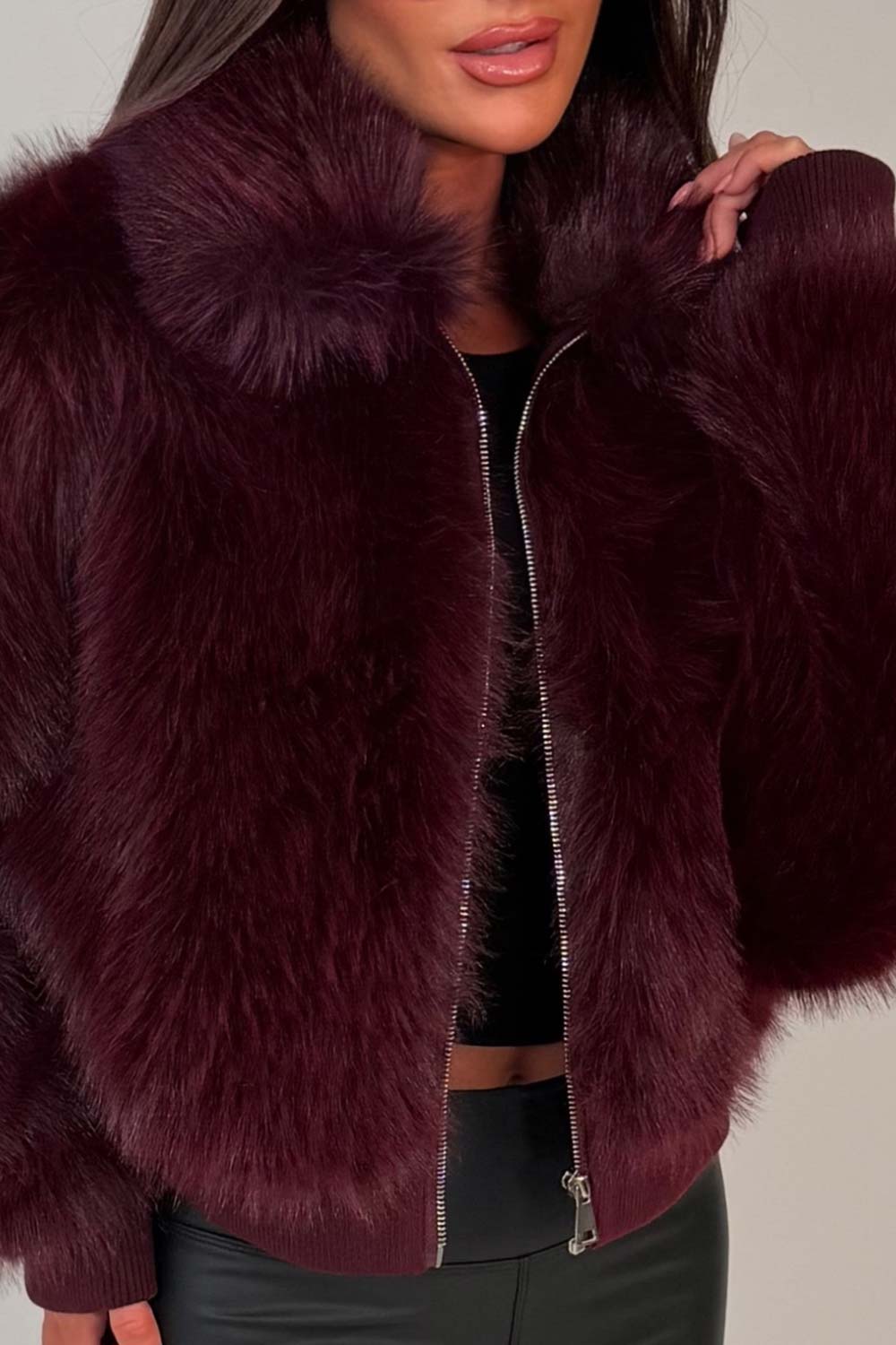 zara faux fur jacket womens uk styledup