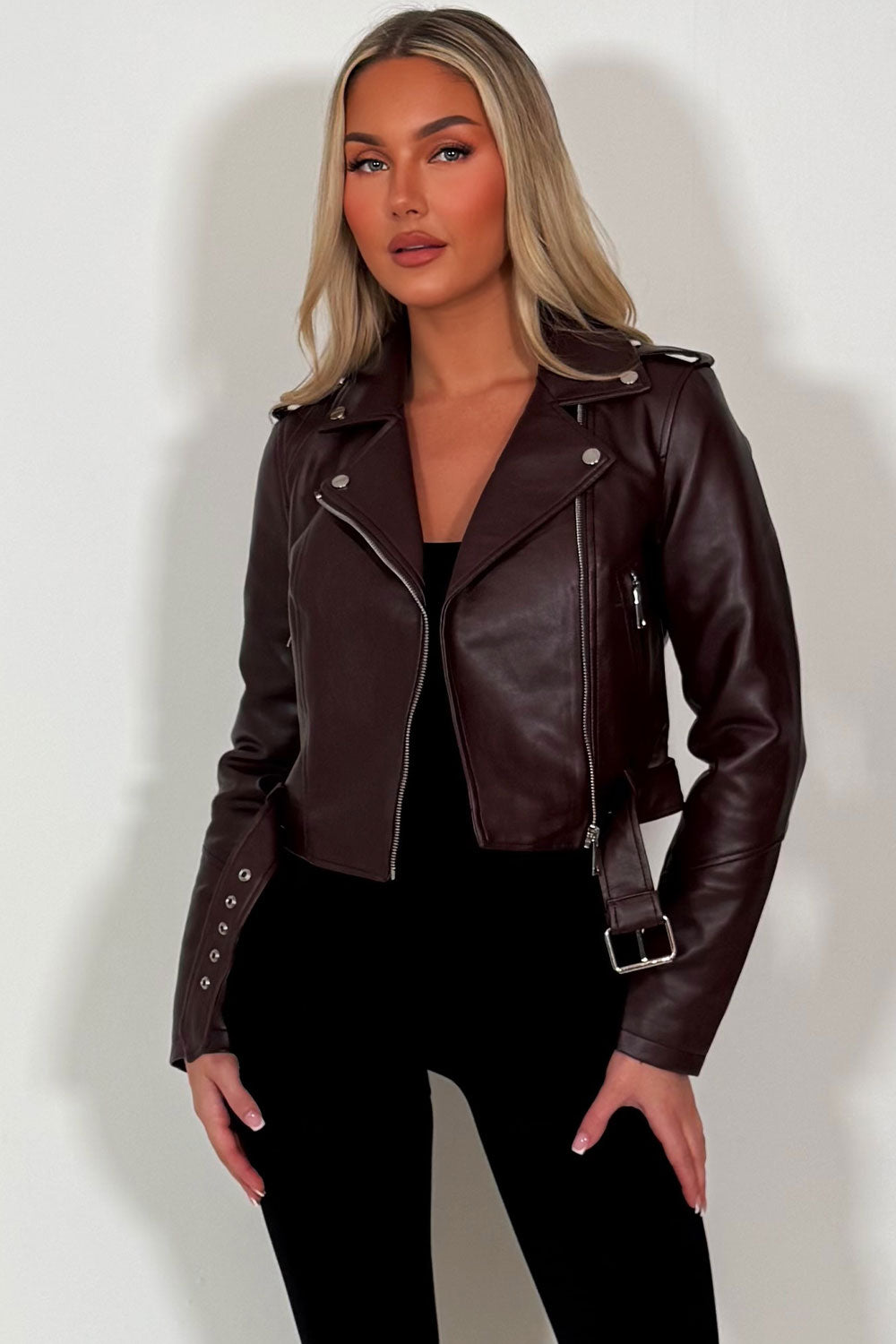 womens zara faux leather jacket sale uk