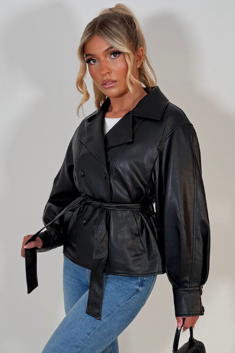 faux leather jacket for womens styledup uk