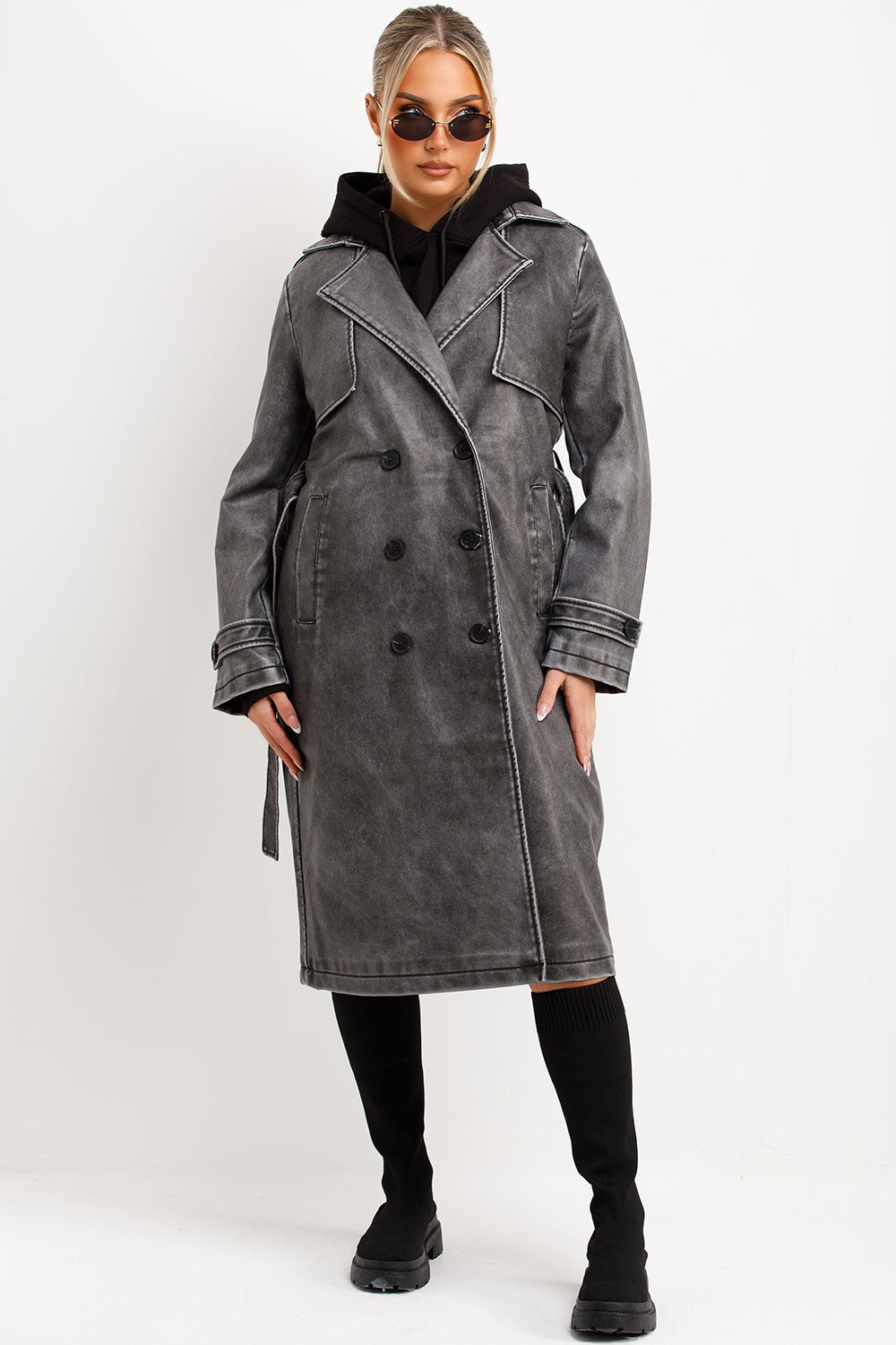 womens longline trench coat zara womens