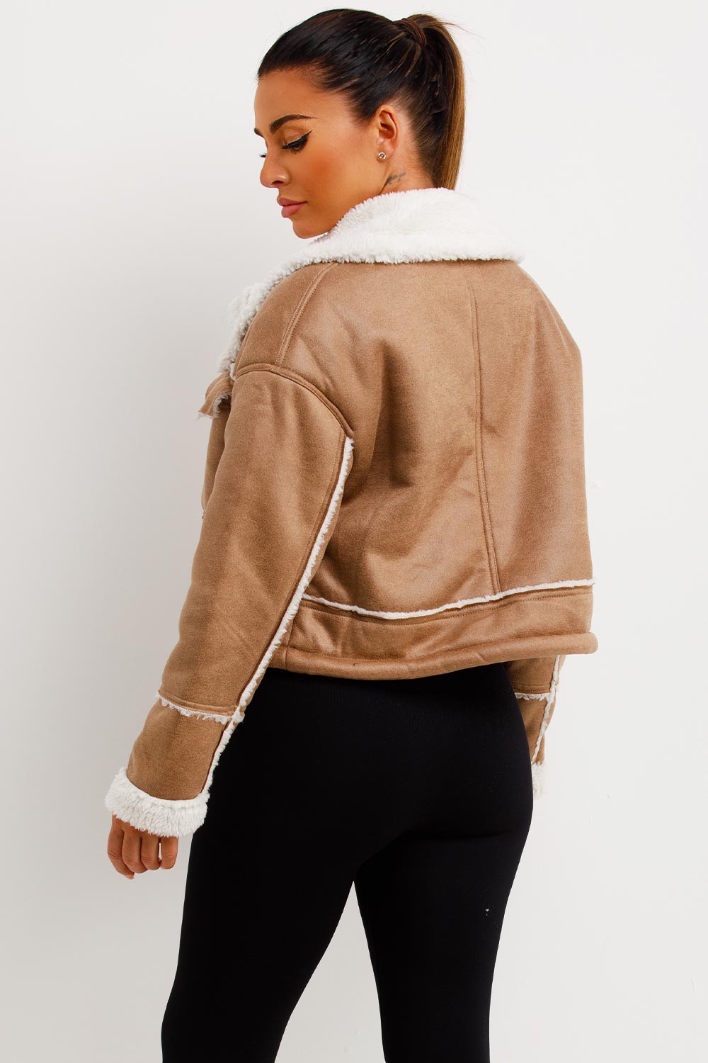 womens shearling jacket sale uk