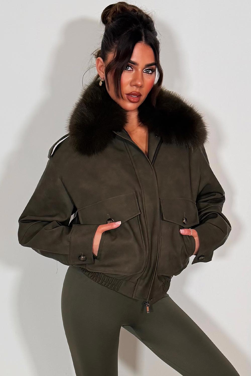 faux fur collar faux suede jacket womens zara uk