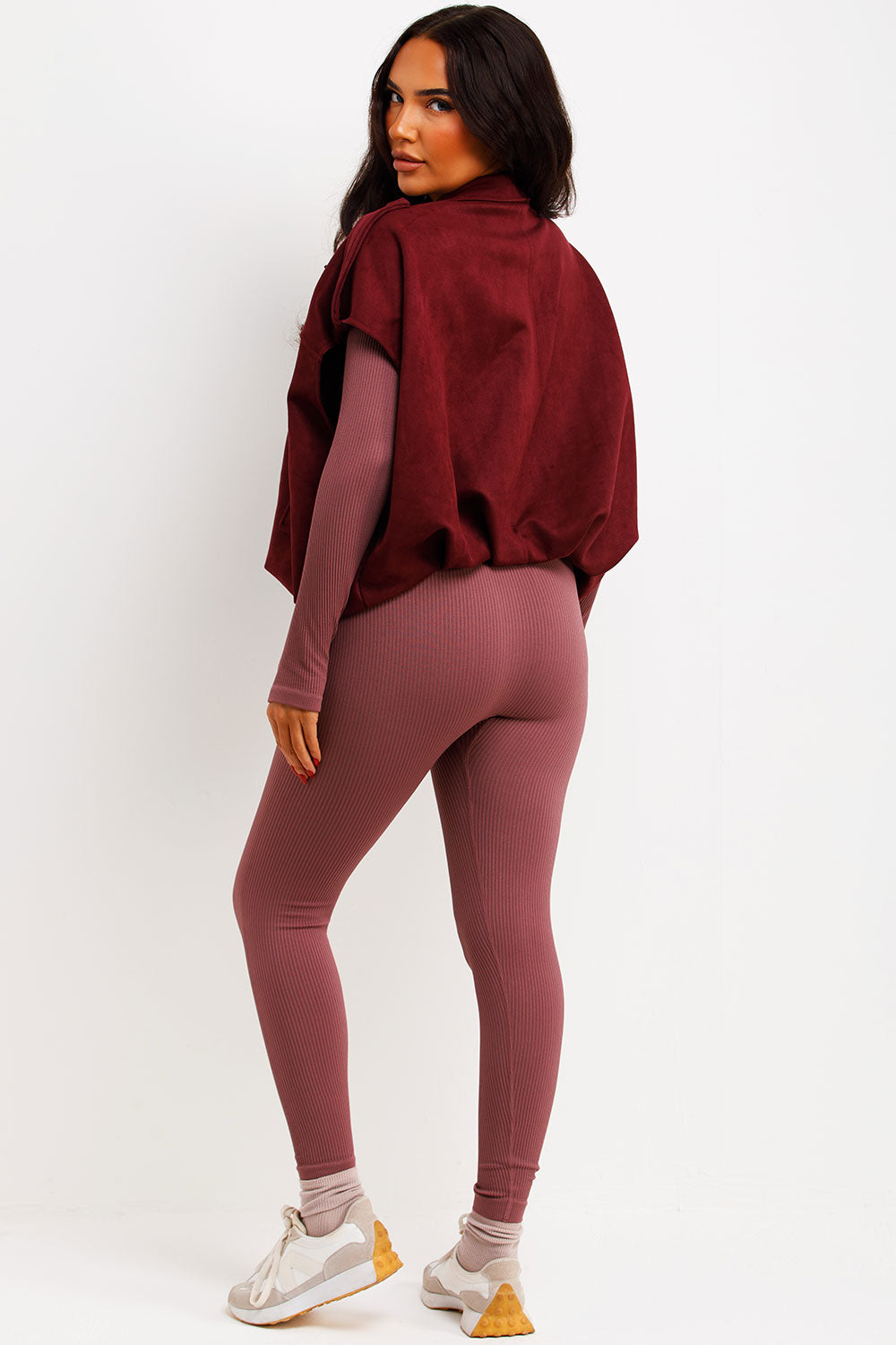 faux suede gilet sleeveless jacket styledup