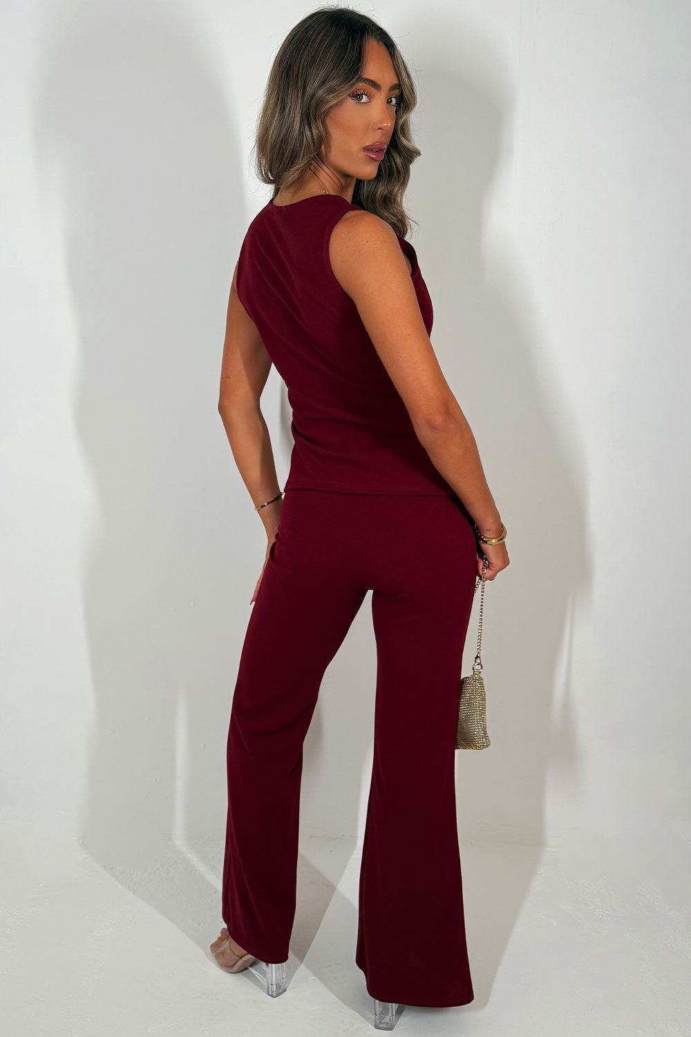 womens waistcoat and trouserco ord two piece setchristmas party outfit