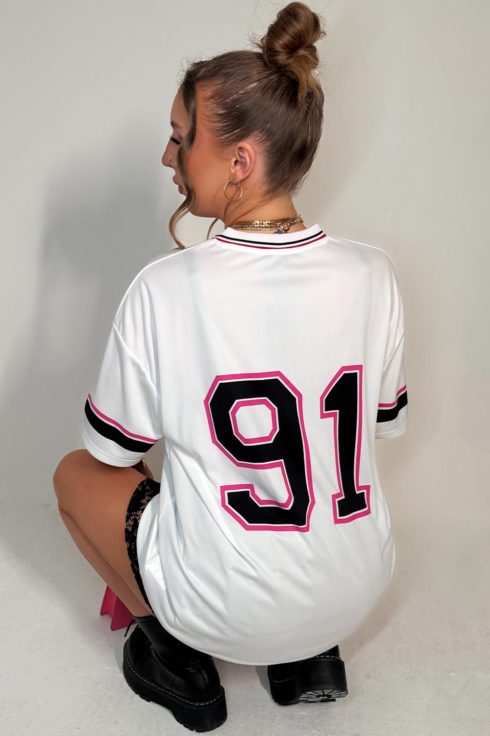 womens oversized football jersey t shirt oversized