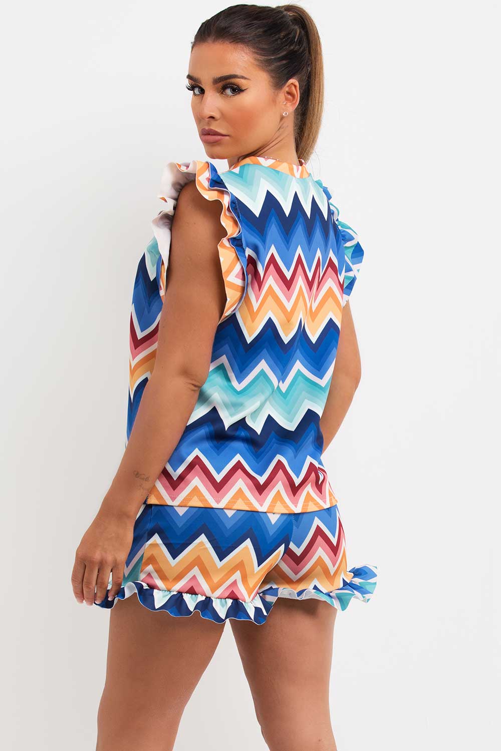 frilly shorts and top co ord set