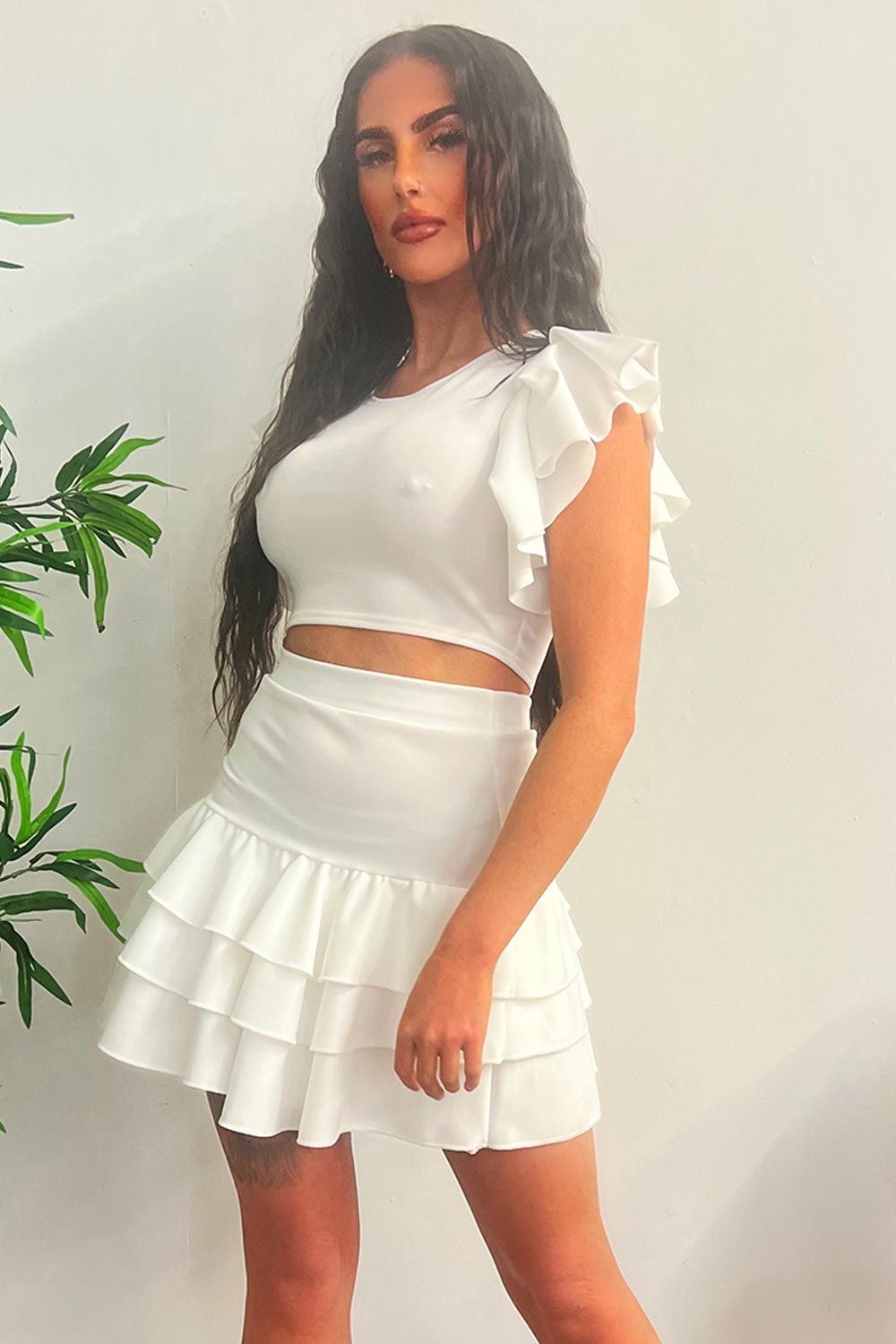rara ruffle skirt and top co ord summer festival outfit