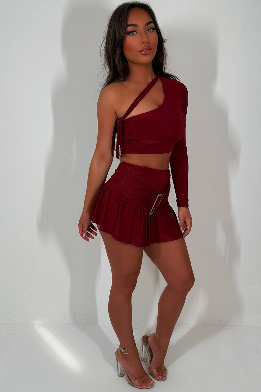 skort and crop top two piece set going out summer holiday festival rave outfit
