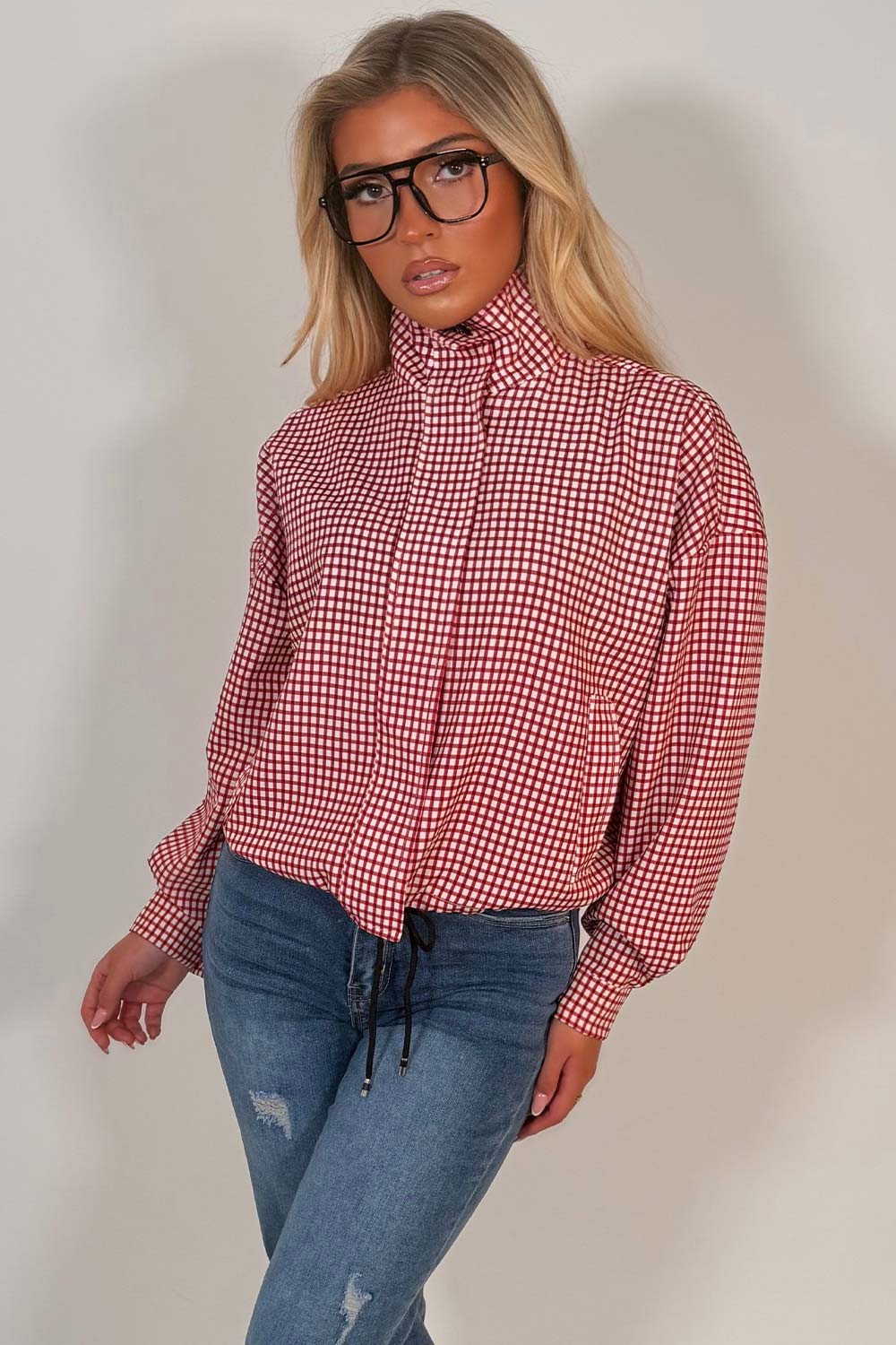 womens checked jacket windbreaker festival outfit styledup