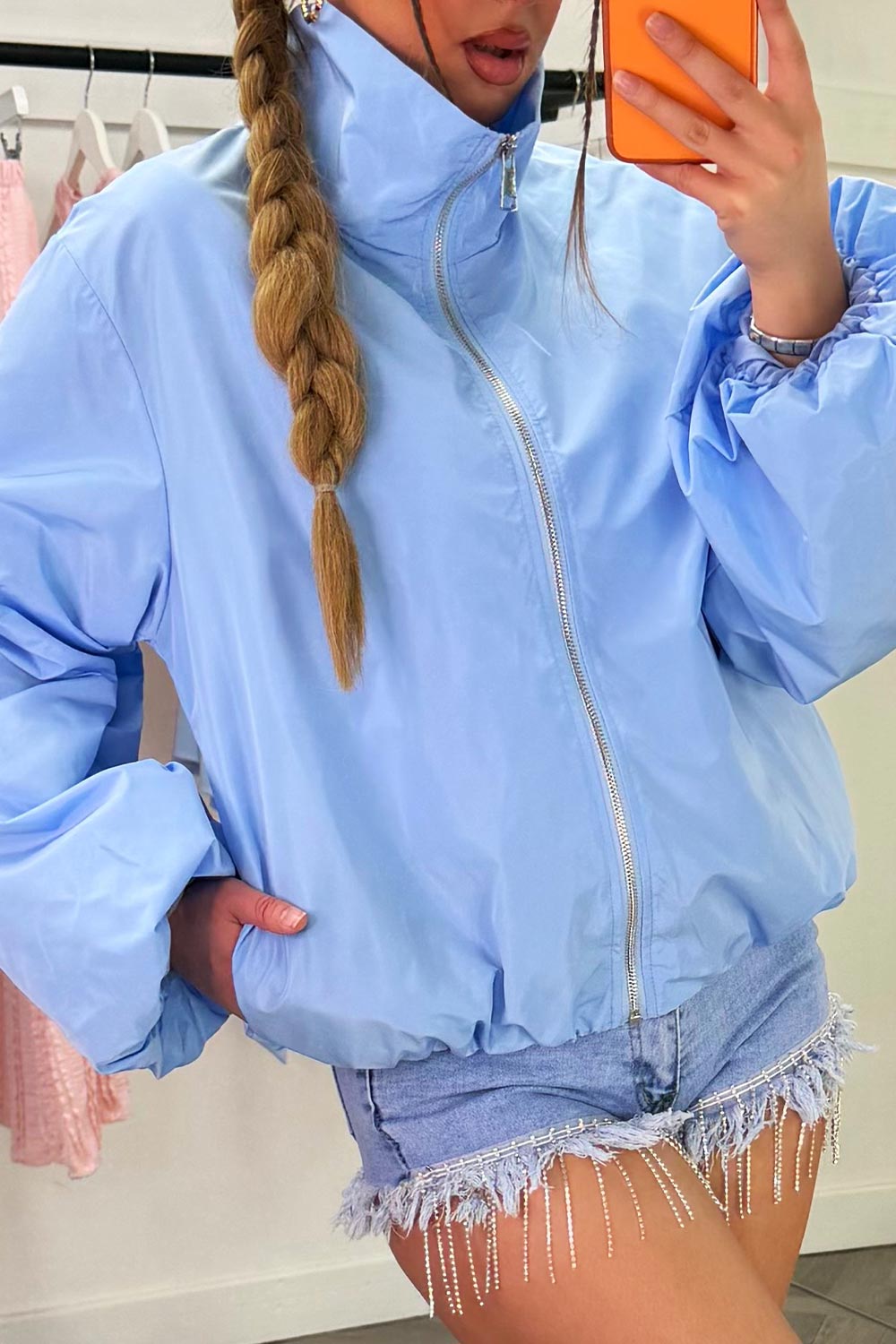 long sleeve wind breaker festival jacket zara sale uk