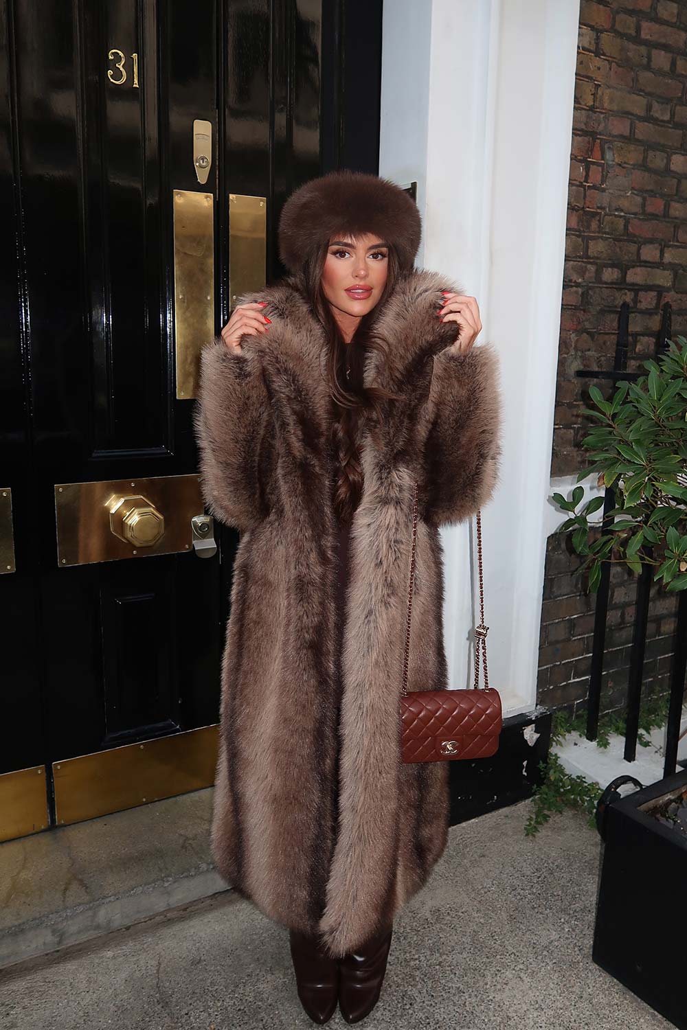 long faux fur coat for womens with collar styledup