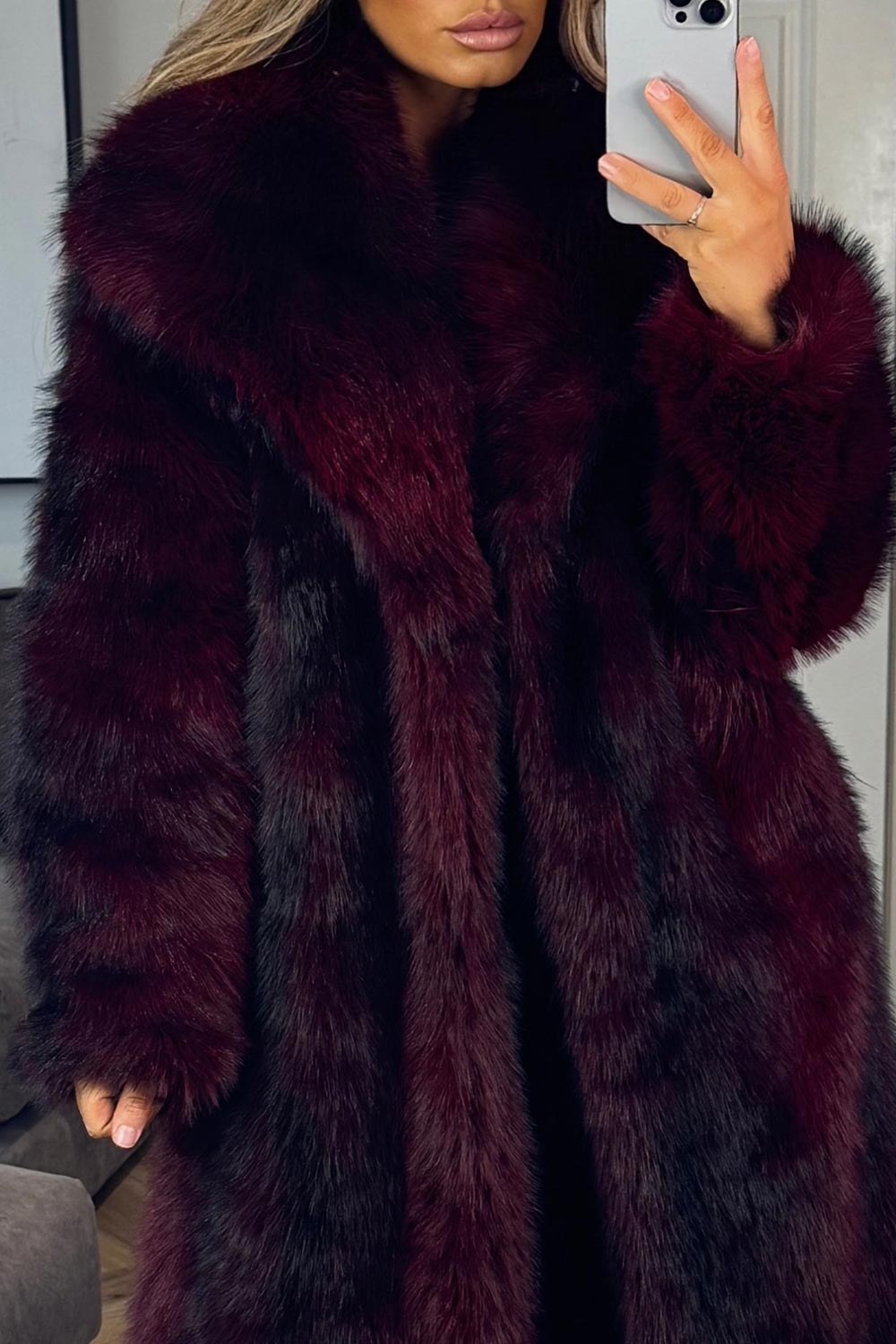 womens long faux fur coat zara uk