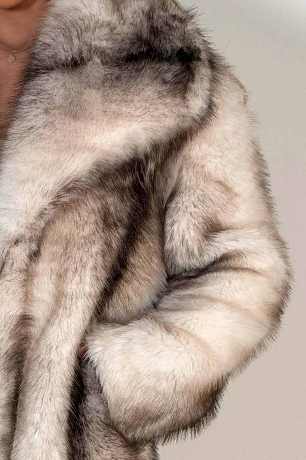 cream maxi fur coat styledup uk