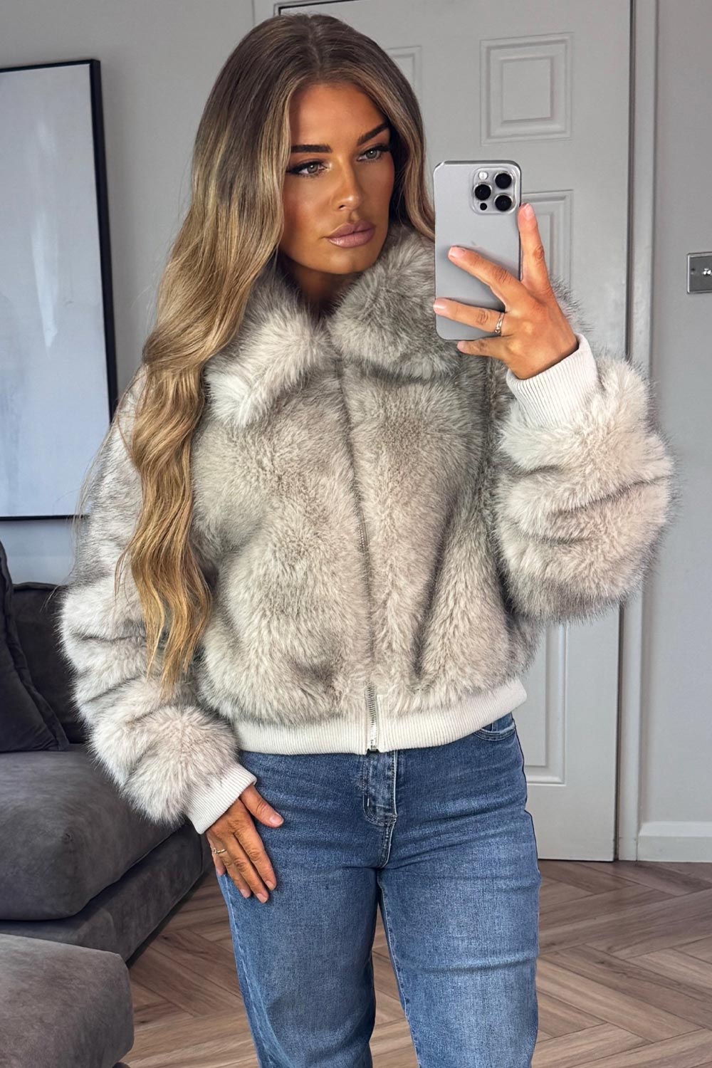 faux fur winter jacket styledup uk