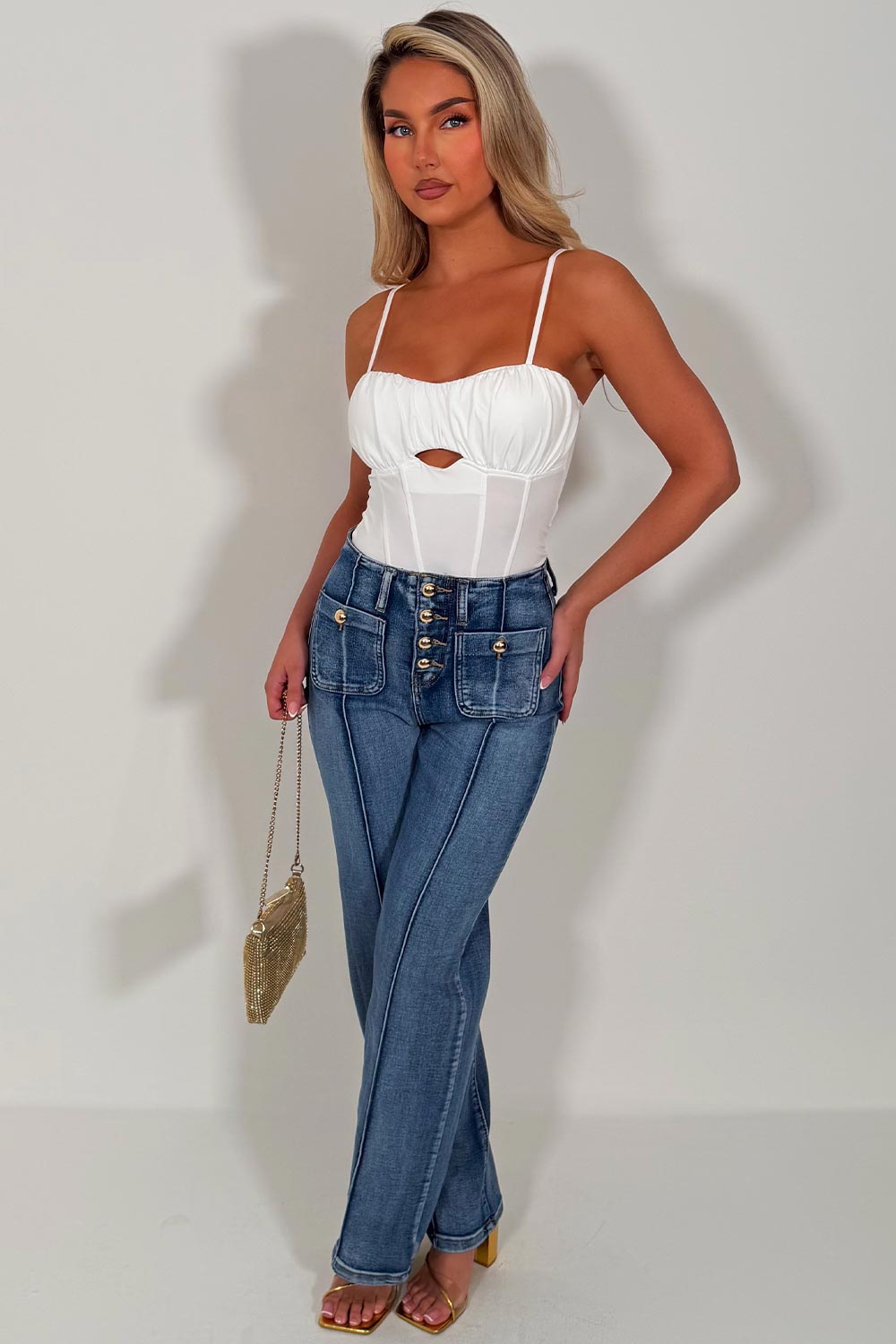 womens zara denim jeans styledup