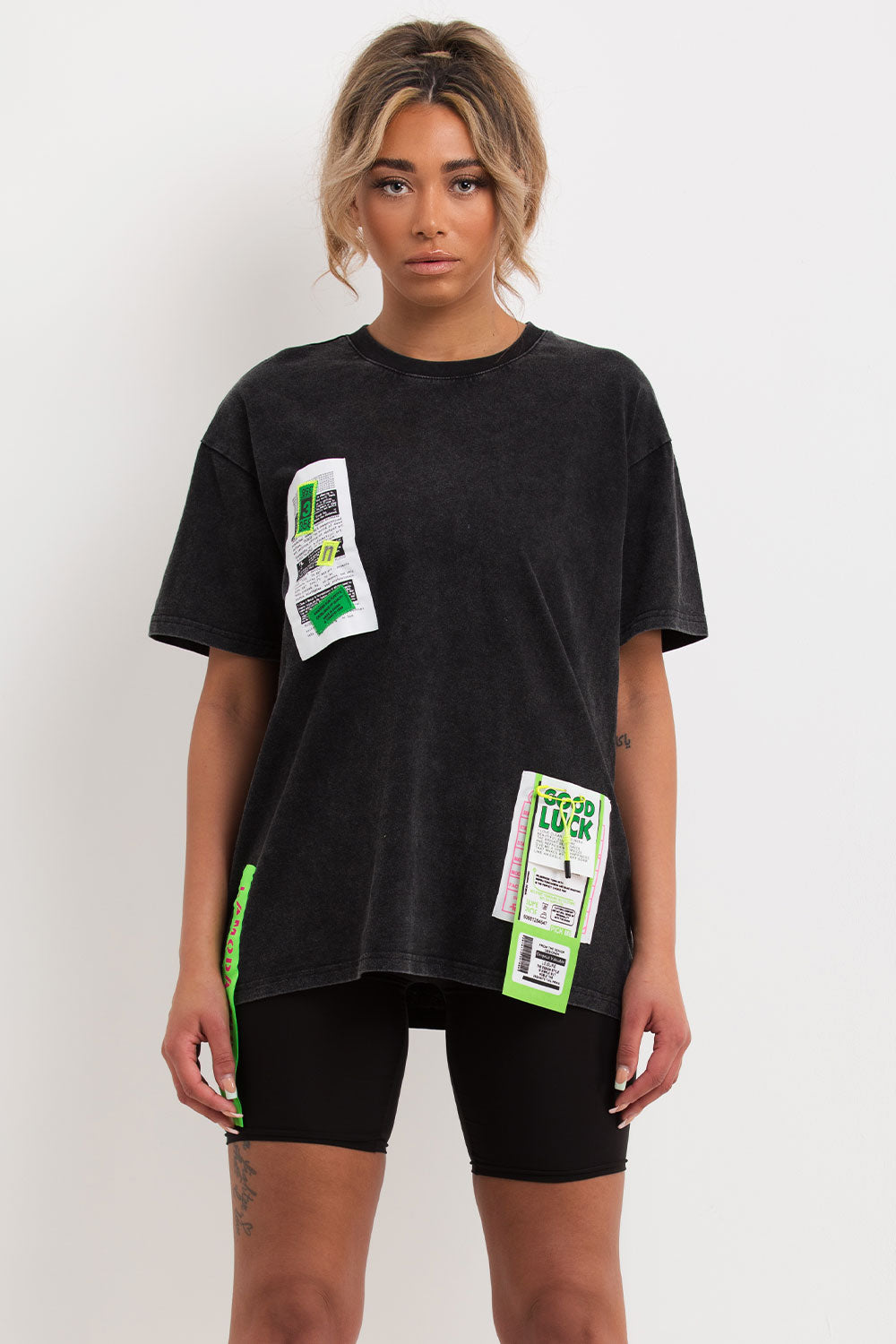 womens overiszed off white label t shirt uk