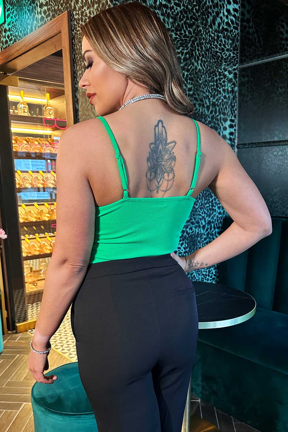 ribbed going out top